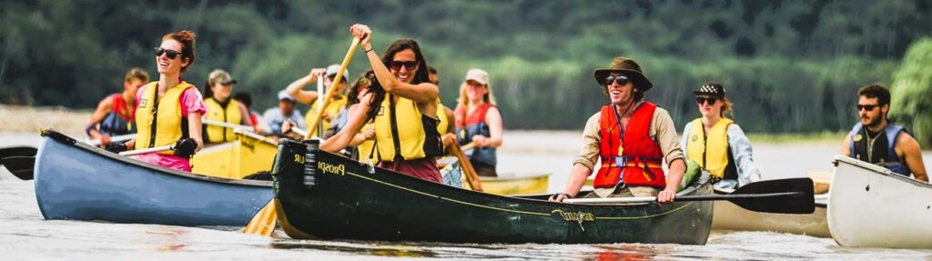 Boating on the river